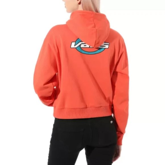 Vans Original Kair Ruh Hoodie Red Paprika Logo Women's Size XL VN0A4SAMPPR - Picture 2 of 6